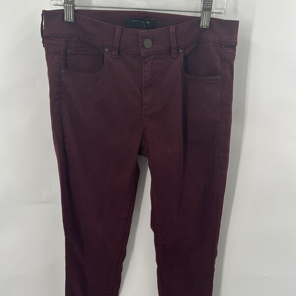 Ann Taylor Women's Wine Color Jeans Size 2 Petite - Picture 2 of 15